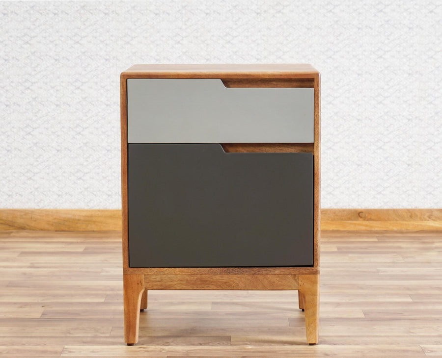 Bressels Solid Wood Side Table Furniselan - Sale-Grey-Door