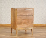 Bressels Solid Wood Side Table Furniselan - Natural-Oak-Finish