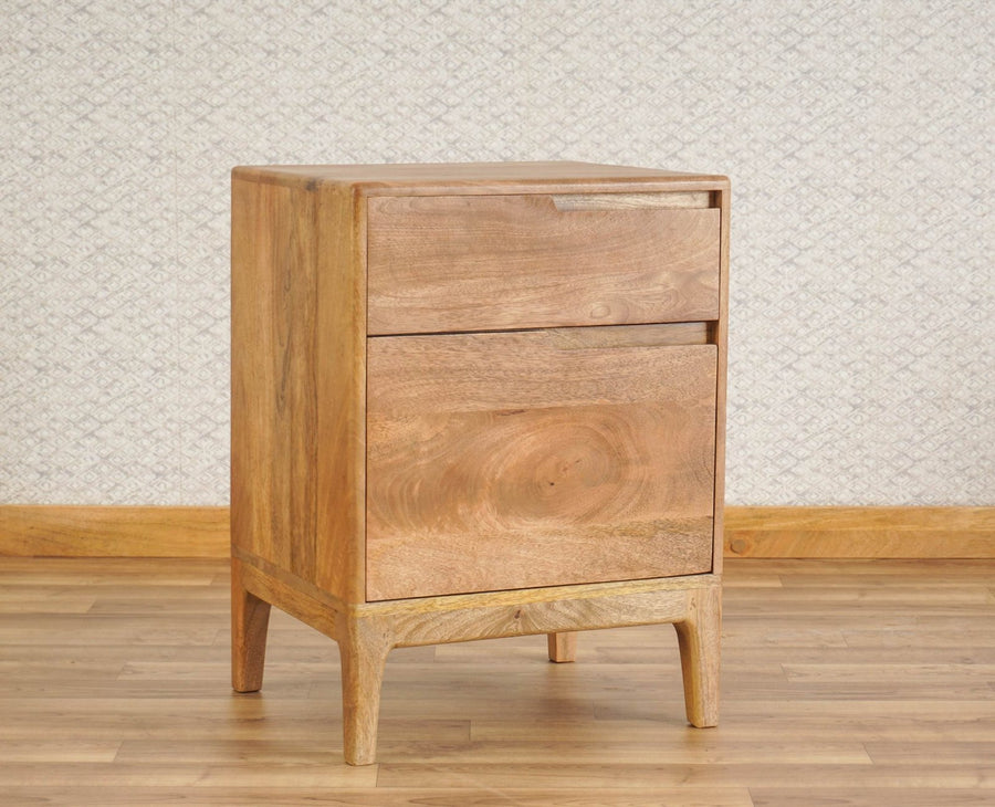 Bressels Solid Wood Side Table Furniselan - Natural-Oak-Finish