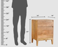 Bressels Solid Wood Side Table Furniselan - Natural-Oak-Finish