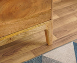Bressels Solid Wood Side Table Furniselan - Natural-Oak-Finish