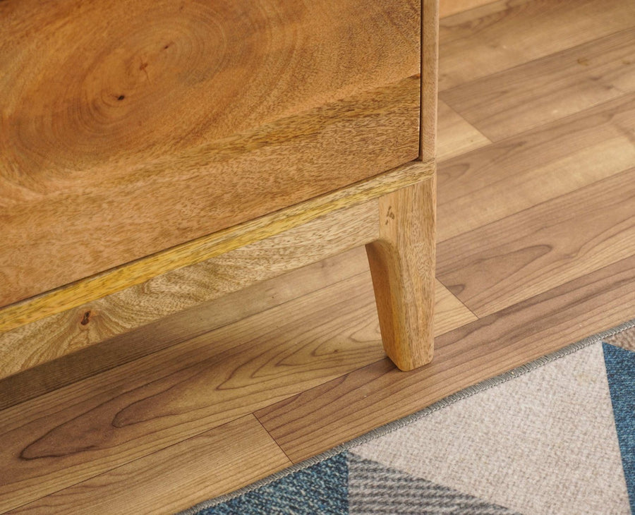 Bressels Solid Wood Side Table Furniselan - Natural-Oak-Finish