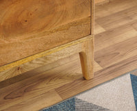 Bressels Solid Wood Side Table Furniselan - Natural-Oak-Finish