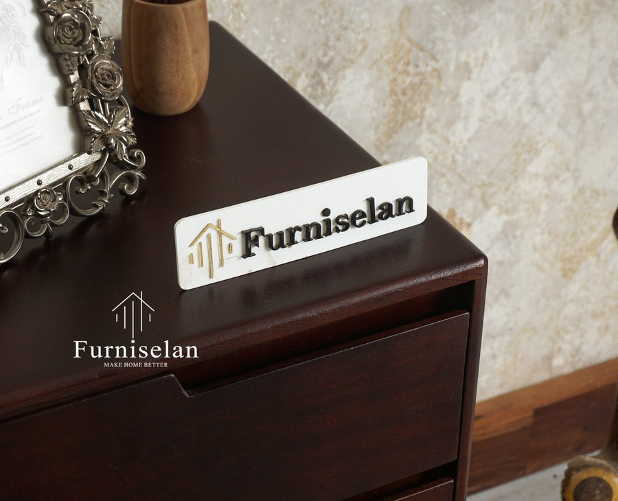 Bressels Solid Wood Side Table Furniselan Grey Finish