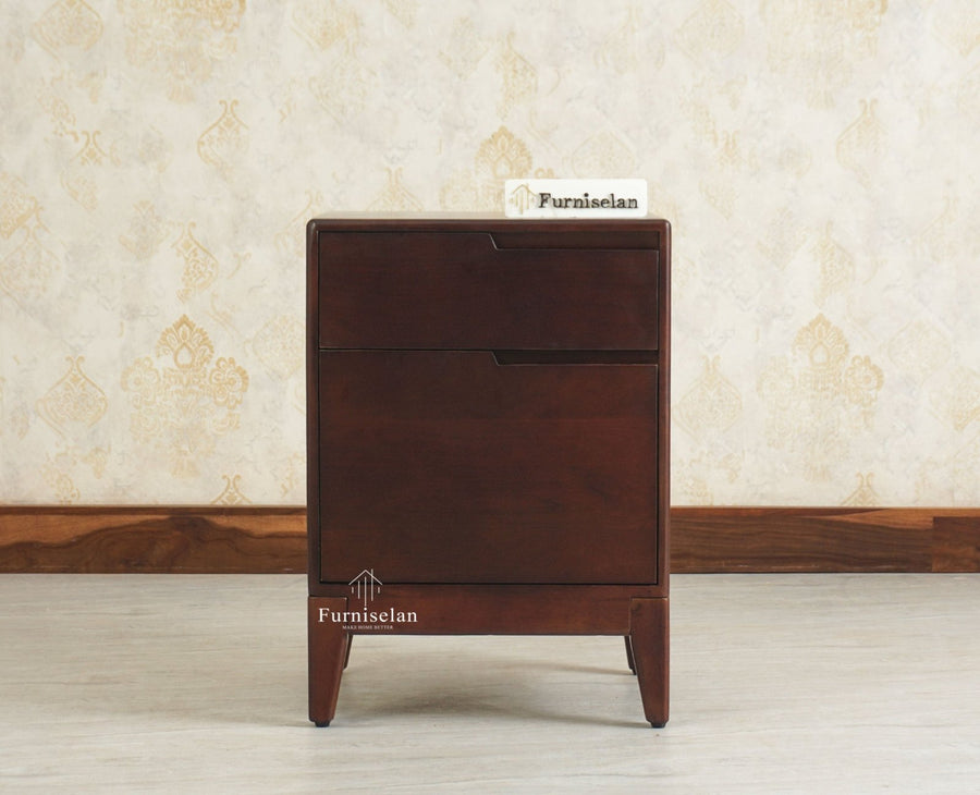 Bressels Solid Wood Side Table Furniselan Grey Finish