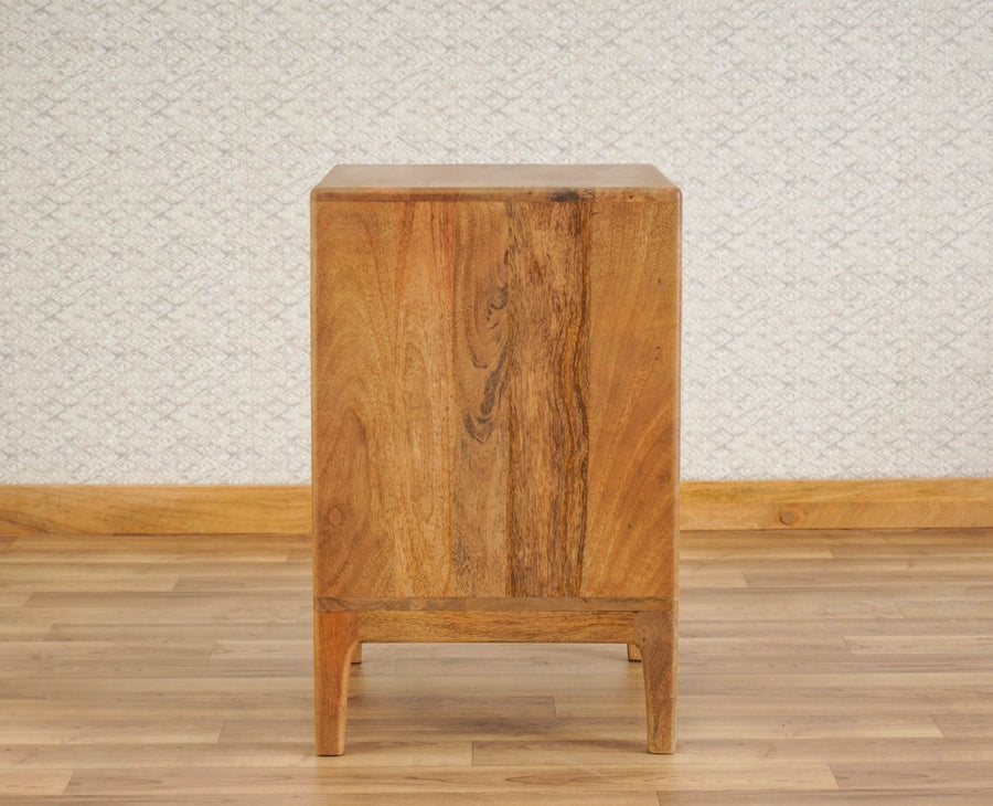 Bressels Solid Wood Side Table Furniselan - Natural-Oak-Finish