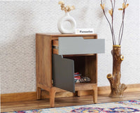 Bressels Solid Wood Side Table Furniselan - Sale-Grey-Door
