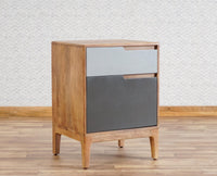 Bressels Solid Wood Side Table Furniselan - Sale-Grey-Door