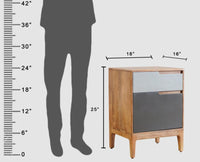 Bressels Solid Wood Side Table Furniselan - Sale-Grey-Door