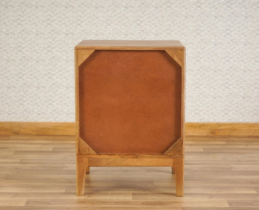 Bressels Solid Wood Side Table Furniselan - Natural-Oak-Finish