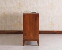 Bressels Solid Wood Three Door and Drawer Storage Cabinet Sideboard Furniselan - Brown-Finish