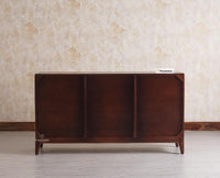 Bressels Solid Wood Three Door and Drawer Storage Cabinet Sideboard Furniselan - Grey-Finish