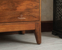 Bressels Solid Wood Two door and Drawer storage cabinet Furniselan Brown Finish