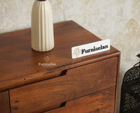 Bressels Solid Wood Two door and Drawer storage cabinet Furniselan Brown Finish