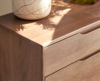 Bressels Solid Wood Two door and Drawer storage cabinet Furniselan-Natural-Oak-Finish