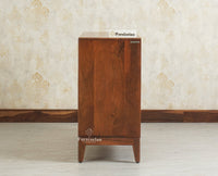 Bressels Solid Wood Two door and Drawer storage cabinet Furniselan Brown Finish