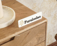 Bressels Solid Wood Two door and Drawer storage cabinet Furniselan Natural Finish