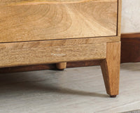 Bressels Solid Wood Two door and Drawer storage cabinet Furniselan Natural Finish