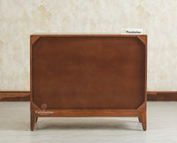 Bressels Solid Wood Two door and Drawer storage cabinet Furniselan Brown Finish