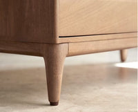 Bressels Solid Wood Two door and Drawer storage cabinet Furniselan-Natural-Oak-Finish