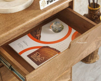 Bressels Solid Wood Two door and Drawer storage cabinet Furniselan Natural Finish