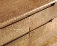 Bressels Solid Wood Two door and Drawer storage cabinet Furniselan Natural Finish