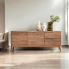 Bressels Solid Wood Two Door Two Drawer Cabinet Furniselan-Natural-Oak-Finish