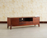 Bressels Wooden Tv Cabinet Media Unit Brown Finish