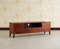 Bressels Wooden Tv Cabinet Media Unit Brown Finish