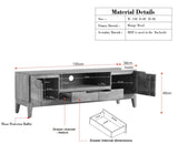 Bressels Wooden Tv Cabinet Media Unit Brown Finish