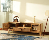Bressels Wooden Tv Cabinet Media Unit Natural Finish