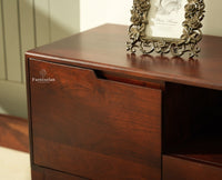 Bressels Wooden Tv Cabinet Media Unit Grey Finish