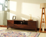 Bressels Wooden Tv Cabinet Media Unit Grey Finish