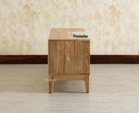 Bressels Wooden Tv Cabinet Media Unit Natural Finish