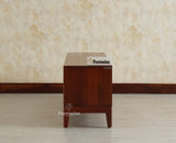 Bressels Wooden Tv Cabinet Media Unit Brown Finish