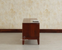 Bressels Wooden Tv Cabinet Media Unit Brown Finish
