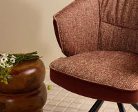 BriarWood Crest Chair – Solid Wood Modern Dining Chair for Home & Restaurant Speckled Red