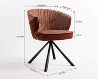 BriarWood Crest Chair – Solid Wood Modern Dining Chair for Home & Restaurant Speckled Red