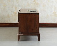 Brisbane Elite Storage Four Door Wooden TV Cabinet Media Unit Natural Oak Finish