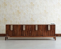 Brisbane Elite Storage Four Door Wooden TV Cabinet Media Unit Natural Oak Finish