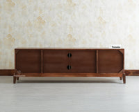 Brisbane Elite Storage Four Door Wooden TV Cabinet Media Unit Natural Oak Finish