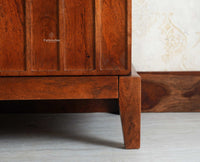 Brisbane Elite Storage Four Door Wooden TV Cabinet Media Unit Brown Finish