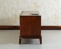 Brisbane Elite Storage Four Door Wooden TV Cabinet Media Unit Brown Finish