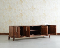 Brisbane Elite Storage Four Door Wooden TV Cabinet Media Unit Natural Oak Finish