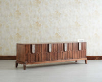 Brisbane Elite Storage Four Door Wooden TV Cabinet Media Unit Natural Oak Finish