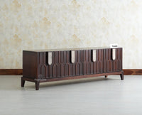 Brisbane Elite Storage Four Door Wooden TV Cabinet Media Unit Grey Finish
