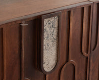 Brisbane Elite Storage Four Door Wooden TV Cabinet Media Unit Natural Oak Finish