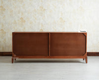Brisbane Elite Storage Large Four Door Wooden Cabinet Sideboard Furniselan 
Brown Finish