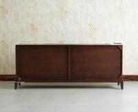 Brisbane Elite Storage Large Four Door Wooden Cabinet Sideboard Furniselan Grey Finish