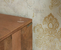 Brisbane Elite Storage Large Four Door Wooden Cabinet Sideboard Furniselan Natural Oak Finish
